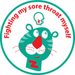 Fighting my sore throat sticker image
